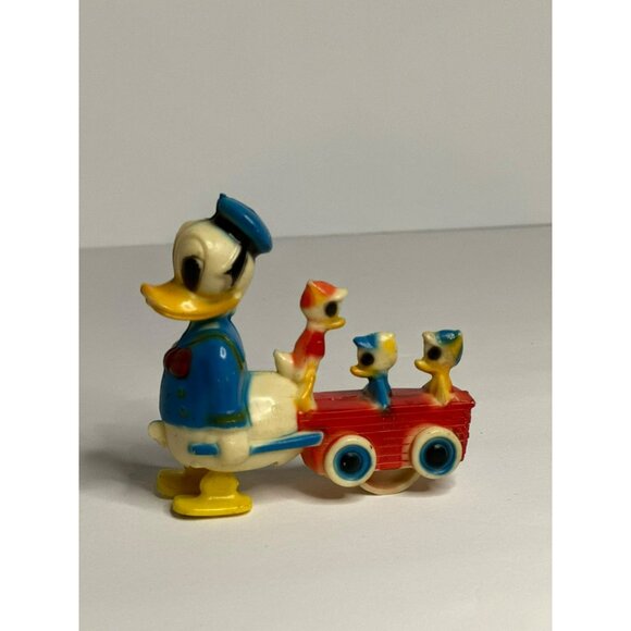 VTG Walt Disney Donald Duck Ramp Walker Toy w/ Huey Dewey & Louie – Pulley Style - Picture 2 of 6